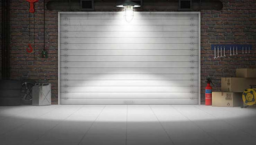 white garage door image