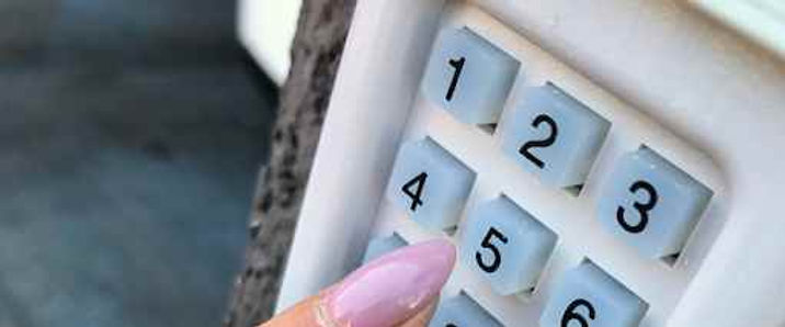 garage door passcode keypad