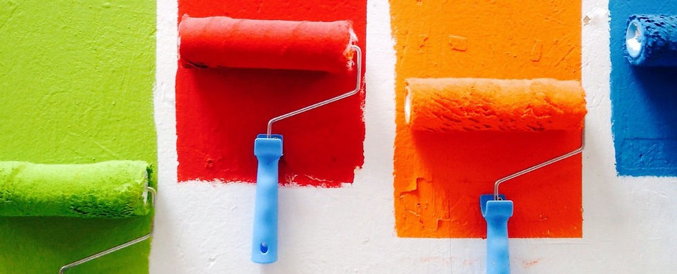 Different -2 color paint roller